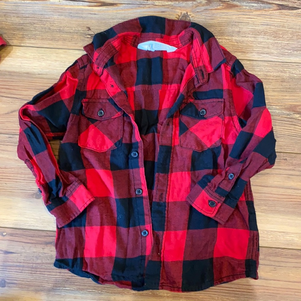 H&M Flannel Button-down 2T